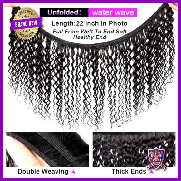 20 Inch Brazilian Wet Wavy Human Hair Extensions 4 Bundles 200g